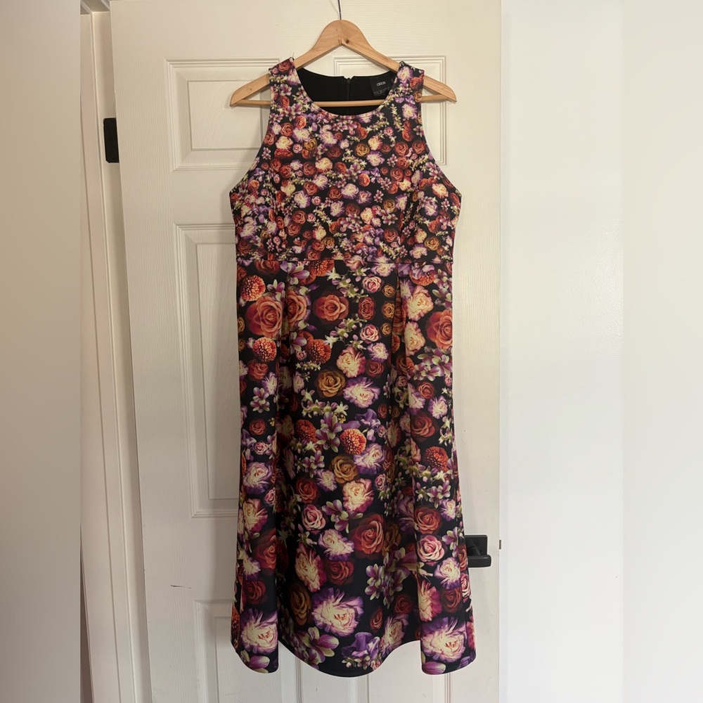ASOS Maternity Black Floral Midi Dress